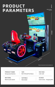 เกมแข่งรถหยอดเหรียญ Hurricane Racing Dx จอคู่ 55 นิ้ว 1PL จอแสดงผลคู่แบบมืออาชีพ สำหรับเล่นดริฟท์ในห้างสรรพสินค้า - Product Image 4