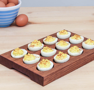 Plateau de service en bois pour œufs farcis, 12 compartiments, pour apéritifs, à prix abordables - Product Image 2
