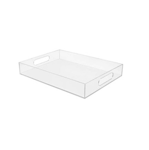 Customized square Acrylic Tray <b>clear</b> Acrylic Tray for Serving Elegant Quality Acrylic Tray Hotel Restaurant Tea Serving Tray - Product Image 5