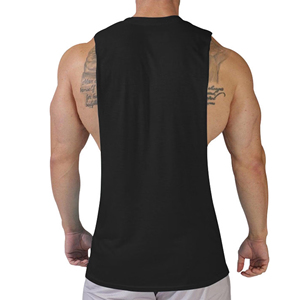 Camiseta sin mangas para hombre, transpirable, mezcla de algodón, para gimnasio, ropa deportiva personalizada, proveedor de producción a granel OEM ODM - Product Image 5