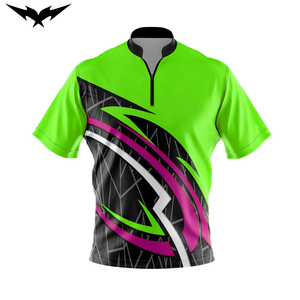 Custom High Quality <b>Bowling</b> Shirts Wholesale Heat-Transfer Printing Breathable Short Sleeve Jerseys Stretch Slim Fit Quick Dry - Product Image 5