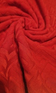 Unique Design Breathable Medium <b>Weight</b> Polyester/Cotton Jacquard Knitted 260 GSM <b>Fabric</b> for Garment Fashion Apparel Loungewear - Product Image 2