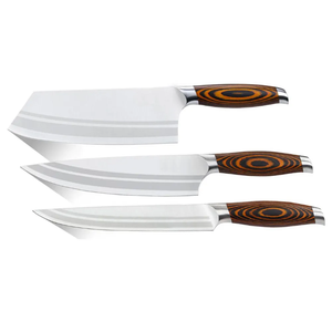 Juego de Cuchillos de Cocina Profesionales de 3 Piezas ZA DAMASCUS MAKERS, Personalizados, de Lujo, de Acero Inoxidable, para Mano Derecha, con Hoja Hecha a Mano y Mango de Madera - Product Image 2