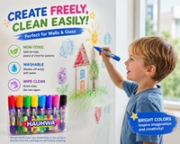 Crayones de Seda Lavables, Barras de Pintura Borrables de 3 Colores para Niños, Pasteles al Óleo Solubles en Agua No Tóxicos 2 en 1, Herramienta de Dibujo para Niños Pequeños