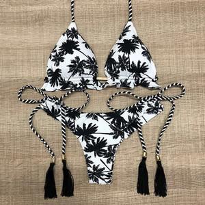 Conjunto de bikini sexy OEM personalizado de color sólido, traje de baño de dos piezas para mujer, traje de baño triangular con tanga, traje de baño brasileño, biquinis. - Product Image 1