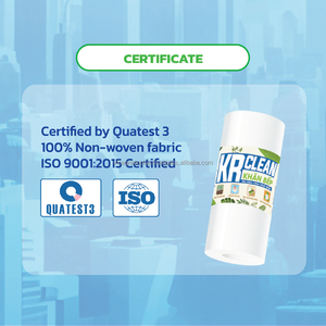 Krclean Lingettes de cuisine écologiques super absorbantes, 30 feuilles, 20x22cm, jetables, en tissu non tissé, pour la vaisselle - Product Image 6