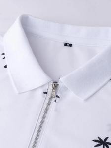 Chemises polo pour hommes à manches longues, chemises polo en coton pour hommes, chemises polo unies pour hommes, nouvelles chemises polo décontractées respirantes à col zippé pour hommes 2024 - Product Image 5