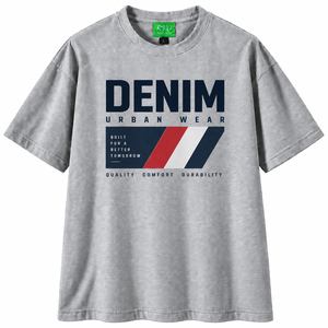 T-shirt pour homme en coton surdimensionné, formel, écologique, respirant, anti-plis et anti-rétrécissement - Product Image 1