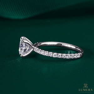แหวนเพชรทรงกลมขนาด 6.25 มม. ทอง 9K/10K/14K/18K คุณภาพสูง พร้อมใบรับรอง IGI ของขวัญสุดหรูสำหรับทุกเพศ - Product Image 5