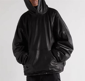 Custom Men's Polyester Hoodie <b>Jacket</b> Soft Windproof Oversized Fit Winter Hooded Streetwear OEM Private Label Wholesale - Product Image 2