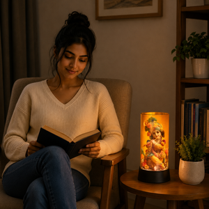 Bal Krishna LED <b>Night</b> Lamp Acrylic Spiritual Table <b>Light</b> USB Touch Decorative Bedside Janmashtami Diwali Gift for Home Temple - Product Image 4