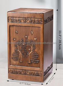 Urne funéraire en bois artisanale pour cendres d'adultes, urnes funéraires de haute qualité pour enterrement. - Product Image 2