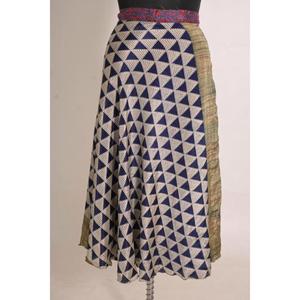 Falda Larga Boho Reversible de Seda Artificial Hecha a Mano para Mujer, Ideal para Vacaciones en la Playa y Festivales - Product Image 2