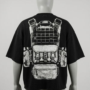 Custom Manufacturer Cotton <b>Silk</b> Screen Printed Eco-Friendly Loose Fit Breathable Casual Streetwear T-<b>Shirts</b> For <b>Men</b> - Product Image 5