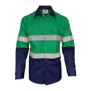 Camiseta y Polo de Seguridad Reflectantes de Alta Visibilidad para Hombre, ANSI Clase 2, con Luz LED Intermitente, Manga Larga, Ropa de Trabajo para Construcción/Ingeniería - Product Image 3