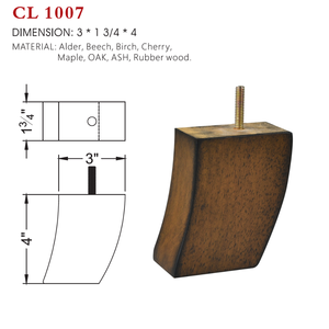 Modern Curved Wooden <b>Sofa</b> Legs for Couch Ottoman Cabinet and Upholstered Furniture Replacement - Product Image 1