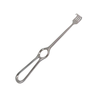 Retracteur chirurgical manuel Volkmann Cat's Paw, 8 pouces, 4 branches, en acier inoxydable, poignée annulaire, pour plaies, ORL, certifié CE