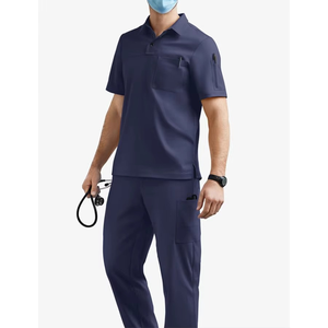 2026 Wholesale V-Neck Top Jogger Nursing <b>Scrubs</b> Sets Women Men's Stretch Breathable Hospital Medical Custom Beauty Salon - Product Image 1