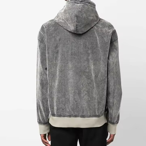 Sweat à capuche unisexe en coton épais, respirant, écologique, personnalisé, effet délavé, haute qualité, dernière mode, streetwear - Product Image 3