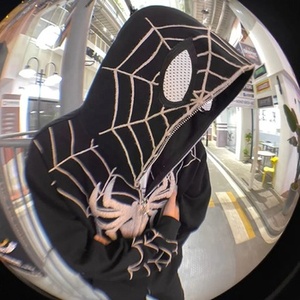 Sweat à capuche unisexe Streetwear Y2K délavé à l'acide, 100% coton, personnalisé 3D pour broderie, coupe oversize vintage, automne, homme - Product Image 5