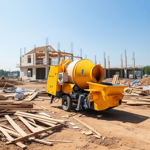 Hamac Mini Mezcladora de Concreto Portátil con Bomba, Capacidad de Descarga de 18M3/H para Uso en Construcción - Product Image 3