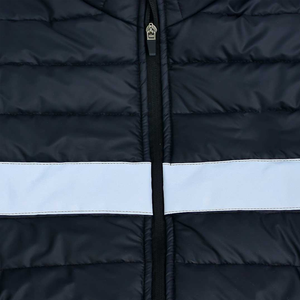 Veste d'hiver matelassée pour homme, col montant, coupe-vent, rembourrée de duvet, color block, fermeture éclair - Product Image 4