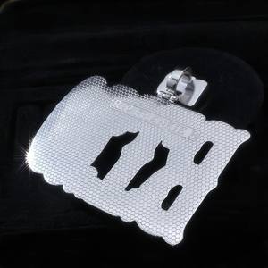 Pendentif personnalisé Hip Hop pour homme en argent sterling 925 avec lettres, chiffres, nom, initiale ou logo, serti de diamants Moissanite VVS - Product Image 2