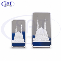 SAT Jewelry Matrices de gaufrage et de frappe pour pièces de monnaie et médaillons rectangulaires personnalisés, thème Mosquée Héritage Or Argent, pour Dubaï, Arabie Saoudite, Pérou, Émirats Arabes Unis