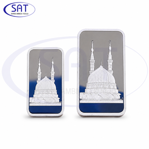 แม่พิมพ์เหรียญทองคำ เงิน ลายมัสยิดมรดกทางวัฒนธรรม ของ SAT Jewelry แบบกำหนดเอง รูปทรงสี่เหลี่ยมผืนผ้า สำหรับทำเหรียญที่ระลึก ดูไบ ซาอุดีอาระเบีย เปรู สหรัฐอาหรับเอมิเรตส์ - Product Image 1