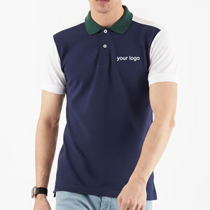Chemise de golf à manches courtes en coton 100% avec logo brodé personnalisé, style décontracté, respirante, style hip hop, coupe ample, polo - Product Image 1