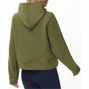 Sudadera con Capucha y Cierre de Cremallera, 100% Algodón, con Bolsillos para Mujer, para Primavera/Otoño/Invierno, Uso Diario - Product Image 4
