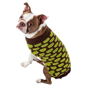 Designer Ribbed Turtle Neck <b>Dog</b> Sweater Fashion Weaved Heavy Knit Pet <b>Clothes</b> - Product Image 3