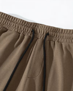 Men's Solid Color Polyester/Cotton Shorts with <b>Elastic</b> Waist <b>Lace</b> Pockets Casual Breathable Mid Rise Design Custom Brand - Product Image 6
