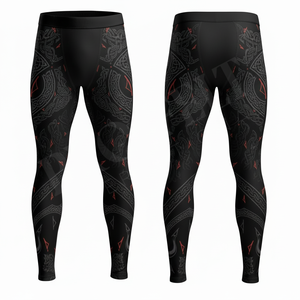 Leggings de compression pour hommes Pro Felt, design imprimé sur toute la surface, qualité supérieure, séchage rapide, taille haute, pour yoga et entraînement - Product Image 3