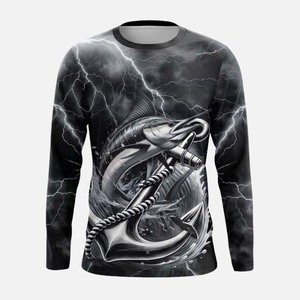 Camisa de Pesca de Manga Larga para Hombre, Estampado por Sublimación, Protección Solar UPF 50, Secado Rápido, Camiseta Deportiva, Ropa de Pesca para Exteriores - Product Image 3
