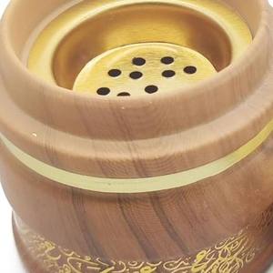 Wholesale Geometric Mango Wood Mabkhara Bulk Saudi Arabian <b>Bakhoor</b> Burner Traditional Majlis <b>Oud</b> Dakhoon Holder Pyramid Barrel - Product Image 3