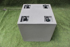 Modern <b>Square</b> FRP Planter Grey Rough dotted Outdoor Garden Flower <b>Pot</b> Classic Style Durable Lightweight Floor Hand Carved - Product Image 3