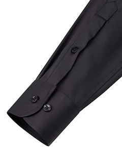 Chemise habillée en coton premium pour homme – Coupe ajustée, manches longues, boutonnée, pour le bureau, les mariages et les occasions décontractées - Product Image 5