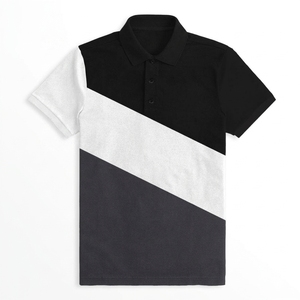 Chemise Homme Personnalisée en Gros à Manches Courtes Color Block en Tissu Éponge Brodé Style Formel Polyester Respirant Impression Numérique - Product Image 5