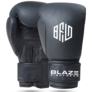 ถุงมือชกมวยหนังแท้สำหรับฝึกซ้อมคิกบ็อกซิ่ง มวยไทย MMA ต่อยมวย พร้อมสายรัดเวลโคร ขนาด 8 ออนซ์ ขายส่ง - Product Image 1
