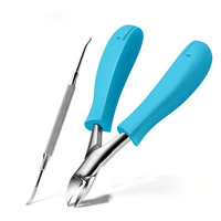 Coupe-ongles professionnels pour pédicure, lames courbées, anti-éclaboussures, ensembles de manucure en acier inoxydable, ouverture large des lames