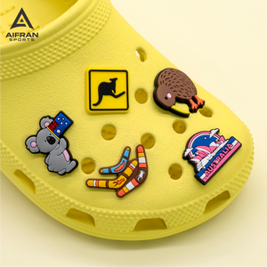 AIFRAN Vente en gros de breloques en caoutchouc 2D 3D personnalisées pour chaussures, motifs alimentaires australiens, accessoires pour sabots et baskets, en vrac - Product Image 2