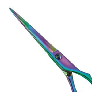 Tijeras Profesionales de Titanio para Cortar el Cabello, Tijeras de Peluquería de Acero Inoxidable, Mango Inclinado, Tensión Ajustable - Product Image 5