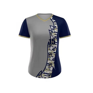 OEM Custom Digital Print V-Neck Men's <b>Baseball</b> Uniform <b>Sets</b> Short Sleeve Plus Size Sportswear Design Your Own Team Uniforms - Product Image 5