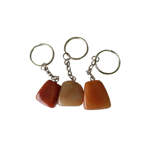 Llavero de cristal de alta calidad, aventurina roja pulida, llavero de piedra natural, regalos para mujeres, mayorista de llaveros - Product Image 4