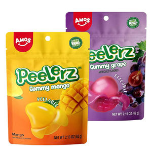 Wholesale AMOSS Peelerzz Gummy Candy Variety Pack Mango Banana Orange Grape 6oz <b>Bags</b> 12 <b>Bags</b> Per Case For Supermarket - Product Image 6