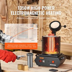 Forno Elettrico Digitale per Fusione Oro 1350W, 1150°C, Forno Industriale da 1kg - Product Image 4