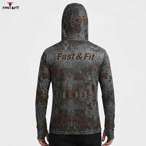 Sweat-shirts de pêche pour hommes 100 % polyester, confortables, respirants, à manches longues, avec design sublimé et fonction imperméable - Product Image 4