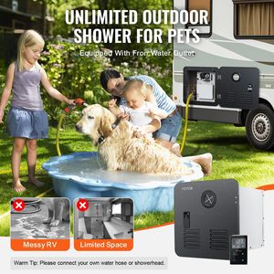 Calentador de Agua a Gas sin Tanque para RV, Optimizado para Mayor Comodidad, 42000 BTU, 15 x 15 Pulgadas, Puerta Negra, Ducha Instantánea con Control Remoto - Product Image 5