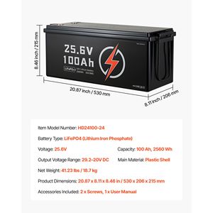 Batteria al Litio LiFePO4 24V 100Ah a Ciclo Profondo con BMS 50A e Protezione da Basse Temperature - Product Image 3